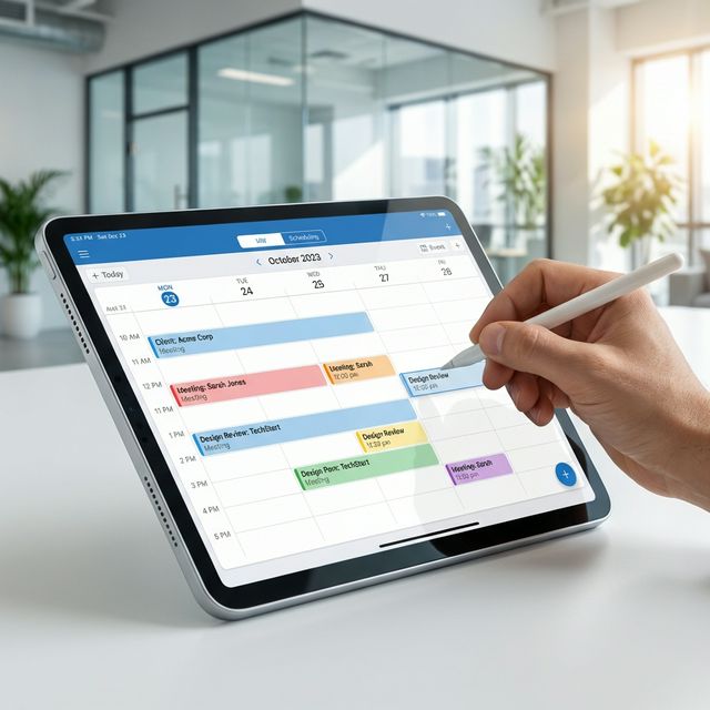 Automated scheduling calendar interface